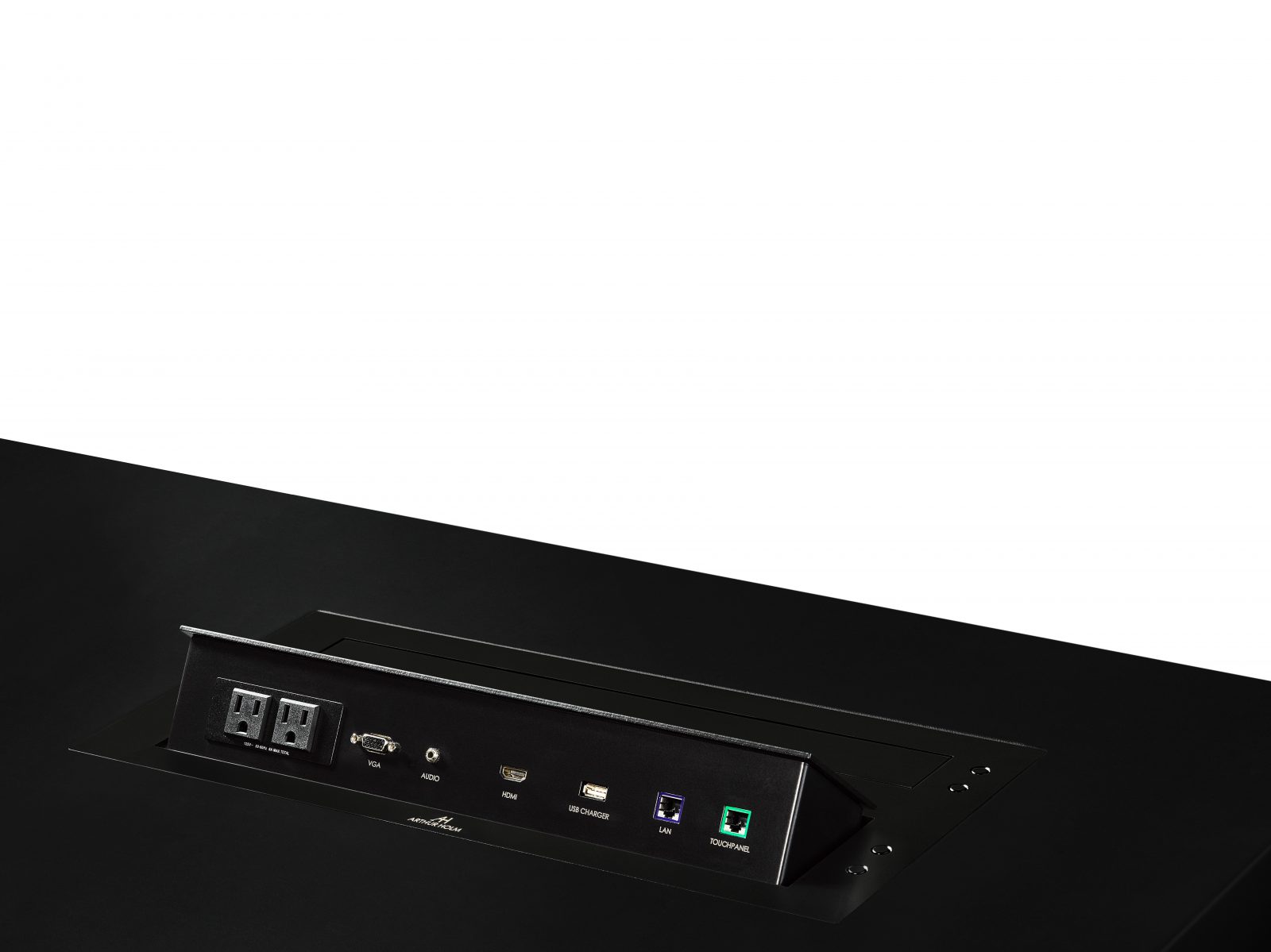 Monitors with motorised connections box