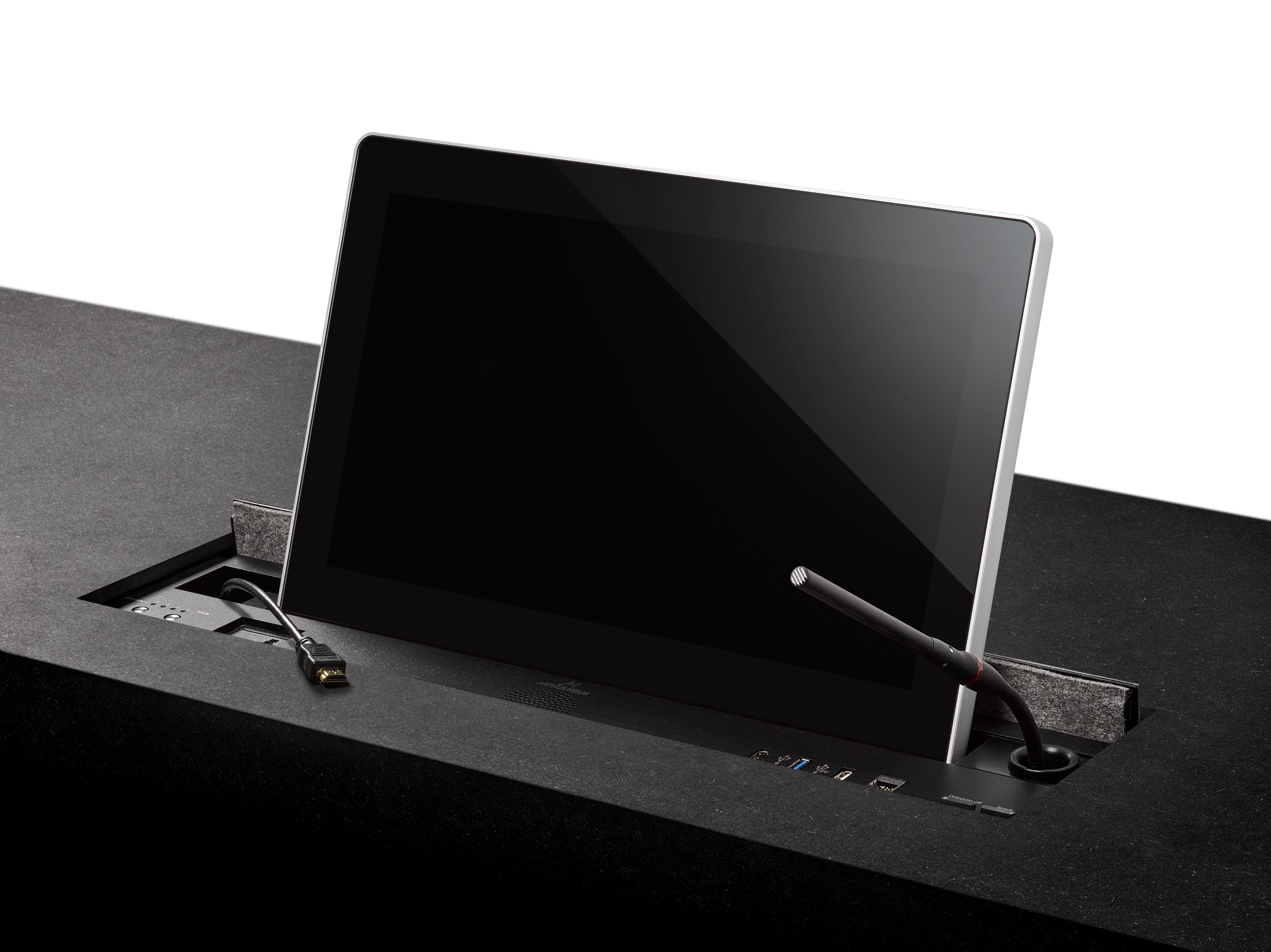 monitor retrattile per sale riunioni