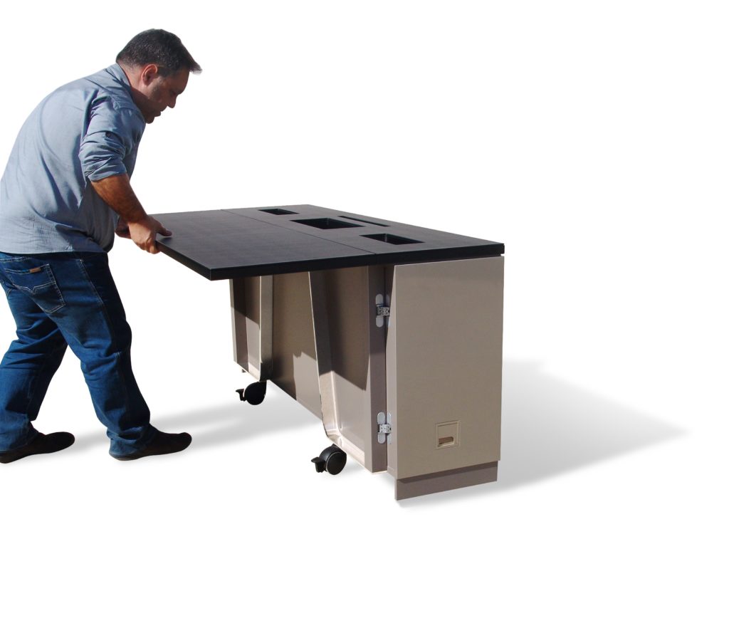 Mesa Plexis de JMM personalitzada per a aloxar monitors retràctils DB2