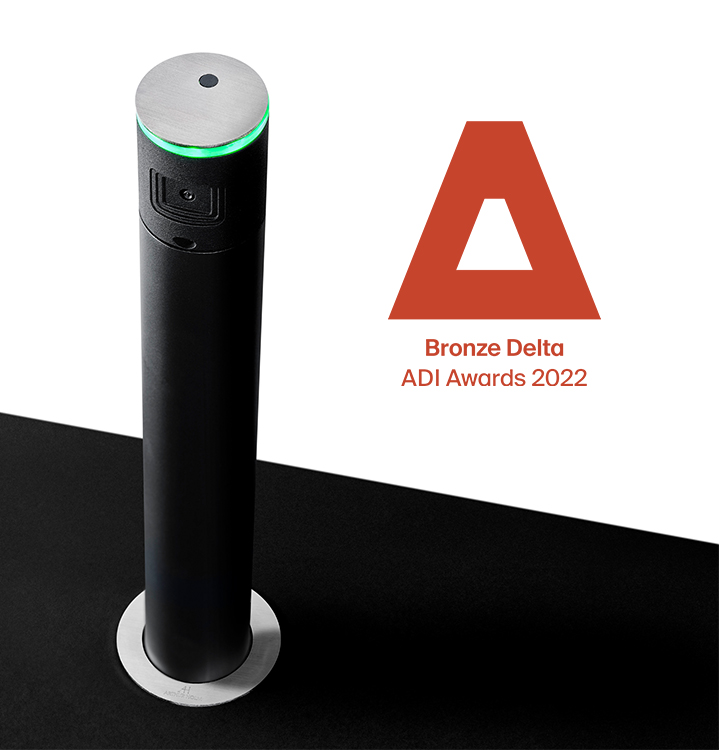 The DynamicMC’s outstanding design combination of motorised camera and microphone was officially recognised with a Bronze Delta Award