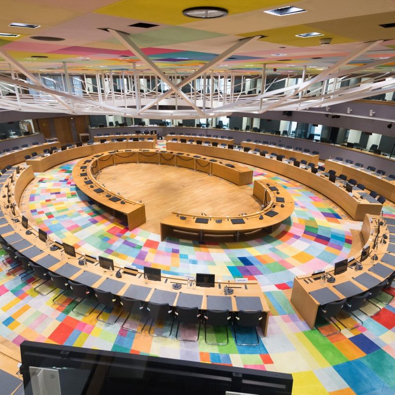 Main meeting room of Council of the European Union in Europa building in European Quarter in Brussels, BelgiumCopyright: Philippe Samyn and Partners 2R5P6A4 Main meeting room of Council of the European Union in Europa building in European Quarter in Brussels, Belgium
Copyright: Philippe Samyn and Partners